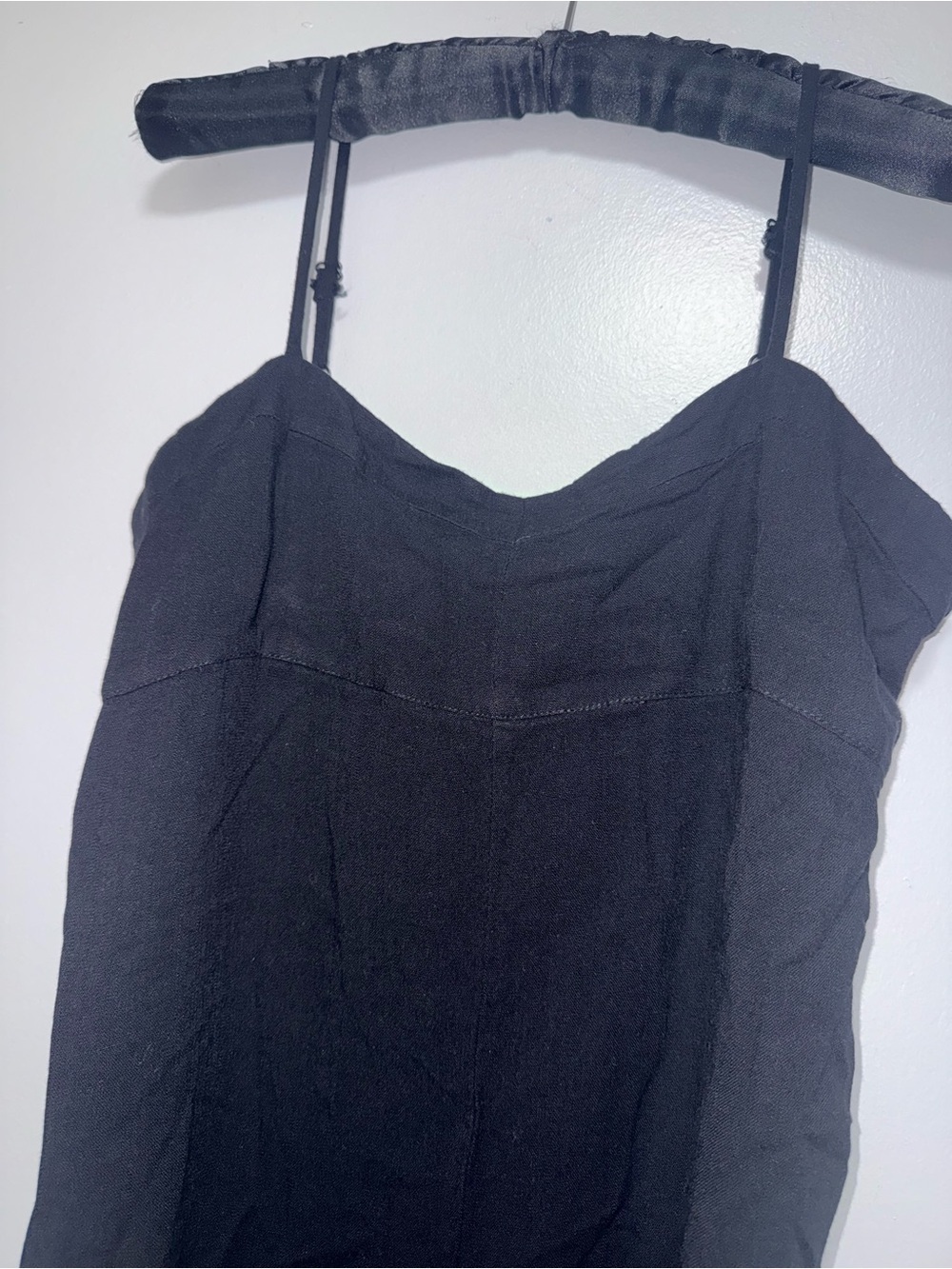 Classic Black Spaghetti Strap Mini Dress *no size tags - Picture 2 of 3